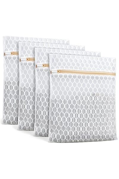 Tazweeq 8 Pcs Laundry Bag, Durable Big Honeycomb Mesh Laundry Bags for Delica...