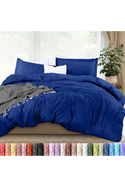 Utopia Bedding طقم غطاء لحاف مع أغطية وسائد - طقم غطاء لحاف من قطعتين بسحاب -...