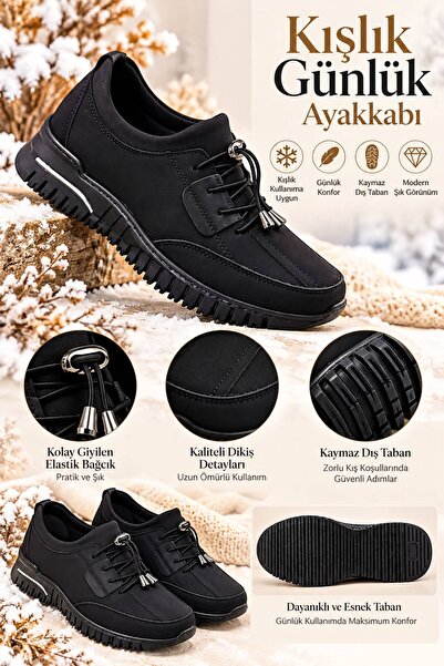 SOLERIUM SHOES Tam Ortopedik Taban Ayakkabı Kadın Ayakkabı Kaymaz Taban Sonbahar ve Kışlık