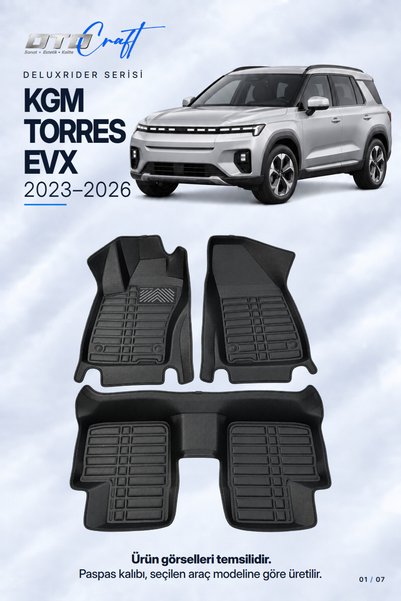 OTOCRAFT KGM Torres EVX (2023-2026) Araca Özel DeluxRider Lüks Havuzlu Paspas...