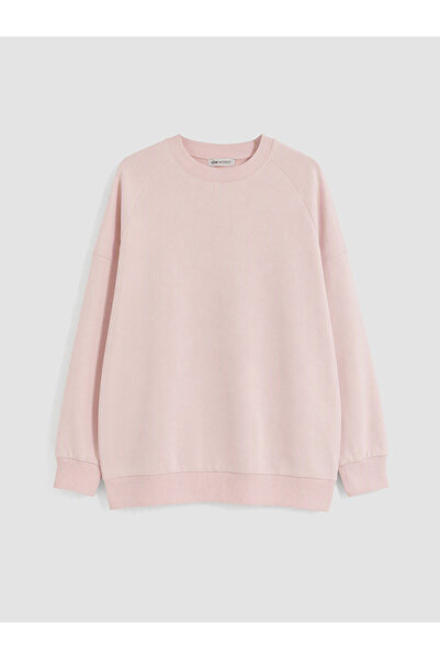 LC Waikiki Ozmarka New Season Pink Crew Neck Women's Sweatshirt Tunic