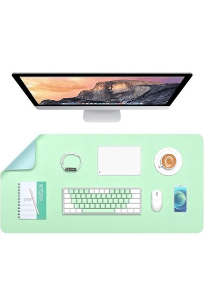 GENERAL Hsurbtra Desk Pad, 35.5" x 17" PU Leather Desk Mat, M Extended Mouse ...