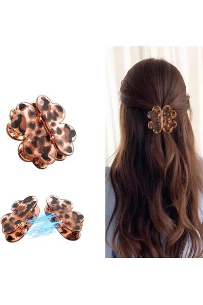 TERRIFI Magnetic Hair Clips for Women Leopard Print No-Slip Styling Accessori...