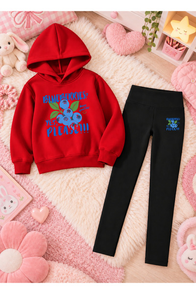 LORVEX Girl's Hooded Sweatshirt and Skinny Leggings Set, 2-Piece Printed Top ...