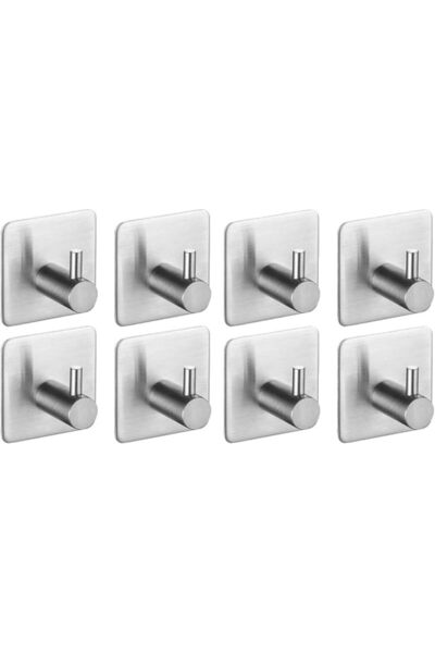 ECVV 4 Pcs Stainless Steel Self Adhesive Hooks, Towel Door Hooks for Bathroom...