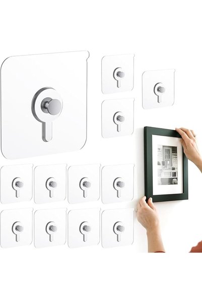 X SPRING Adhesive Wall Hooks, 20 Pack Adhesive Hooks, Picture Hangers, Utilit...