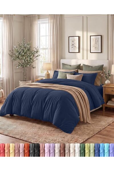 Utopia Bedding طقم غطاء لحاف كوين - 3 قطع مع 2 غطاء وسادة - من الميكروفايبر ا...