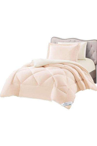 D DONETELLA FEEL THE LUXURY طقم لحاف سرير دونيتيلا، مقاس فردي يناسب 140×200 س...