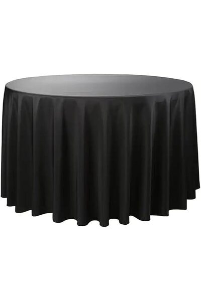 GENERAL White Round Table Cloth 90 Inch, Heavy Duty, Round Table Cover for Bu...