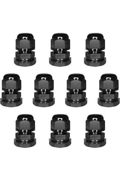 SYOSI M16 IP68 Waterproof Cable Gland, Nylon Cable Connector, 10Pcs Set for 4...
