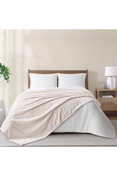 D DONETELLA FEEL THE LUXURY بطانية صوف دونيتلا، مقاس فردي 170×210 سم، 350 جرا...