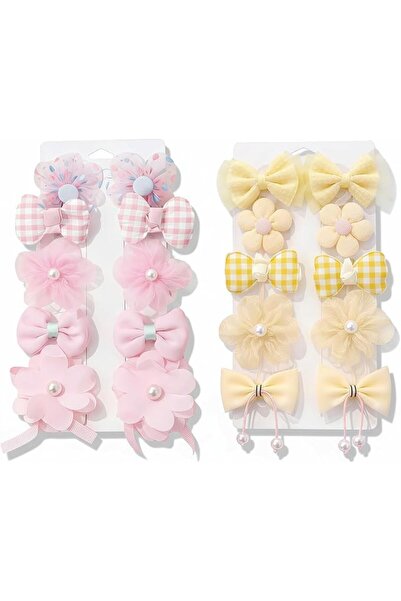 Bukela 20Pcs Sweet Baby Hair Clips for Girls, Beautiful Pink Yellow Hair Acce...