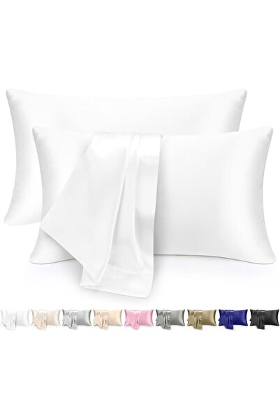 GENERAL Satin Pillowcase for Hair and Skin - Silk-Like Pillow Cover, Pack of ...