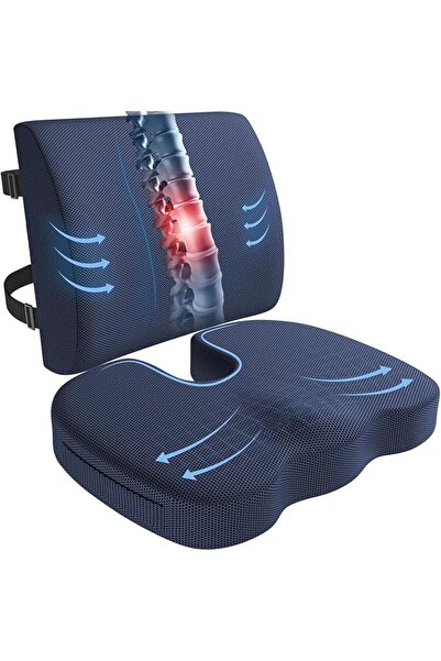 DURKU Chair Cushion, Seat Cushion for Office Chair, Lumbar Support Pillow for...