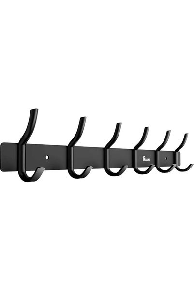 GENERAL Coat Hanger Clothes Rack 6 Hooks Heavy Duty Clothes Hat Holder Alumin...