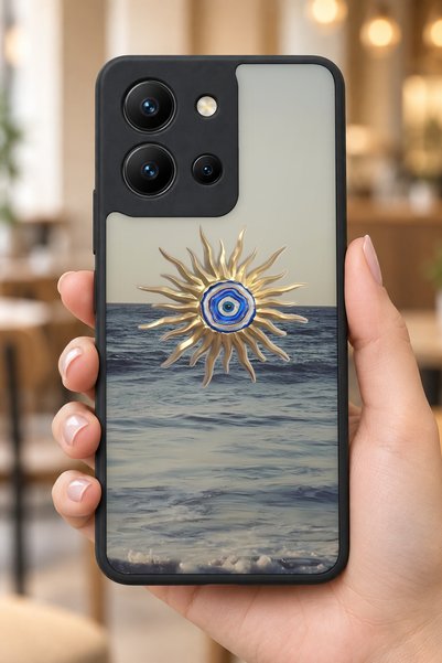 BGAKSESUAR حافظة مقاومة للصدمات متوافقة مع Vivo Y36 مع حماية للكاميرا بنمط الشمس