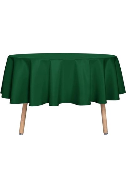 GENERAL White Round Table Cloth 108 In, Heavy Duty, Round Table Cover for Buf...
