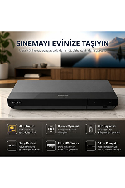 Sony 4K UHD Blu-ray Oynatıcı "CD'den Blu-ray'e Arşivinizi Tek Cihazda Oynatın"