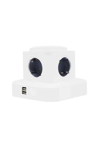 Tradesor Κάθετο πολύπριζο 4 θέσεων - Σούκο - 2USB - 3m - RC-G4P - 004130
