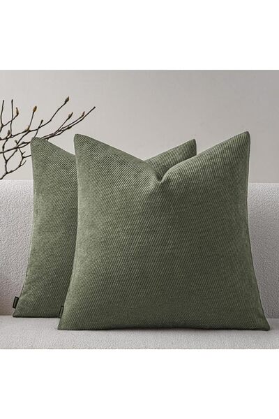 a moment Pack of 2 Decorative Chenille Cushion Cover Throw Pillow Covers with...