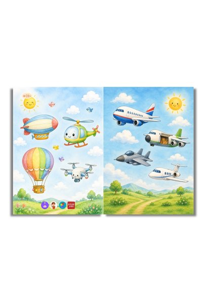 minibooks Pachet Bebe învață vehiculele vesele Carte cu sunete interactivă + 1 Poveste Interactivă Surpriză, cu sunete și explicații, compatibil cu pixul Minibooks, FĂRĂ PIX