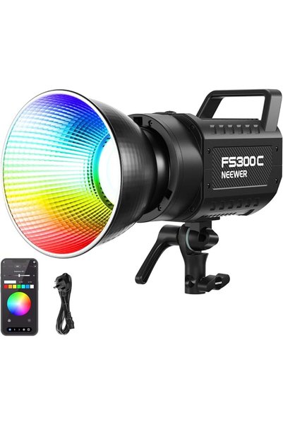 NEEWER 300W RGB LED Video Light APP/2.4G Control 17 Effects, 2500-7500K 36000...