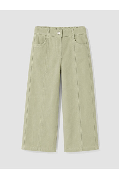 LC Waikiki Two Mt Shop Quality Lcw Kids Green Gabardine Plain Standard & Regu...