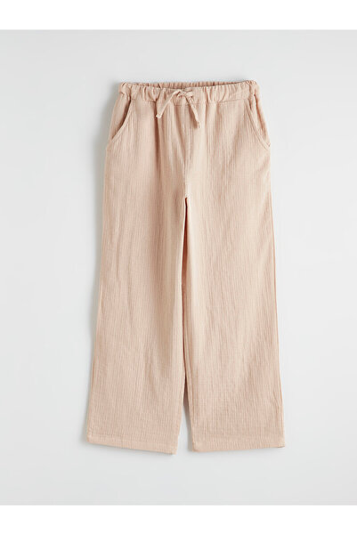 LC Waikiki Alita City Beige Girls' Pants with Elastic Waist