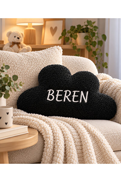 BeybiNest Name Embroidered Cloud Accessory Pillow Welsoft Plush