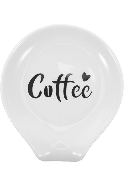 PRETYZOOM Ceramic Coffee Spoon Rest Small Porcelain Teaspoon Holder Compact D...