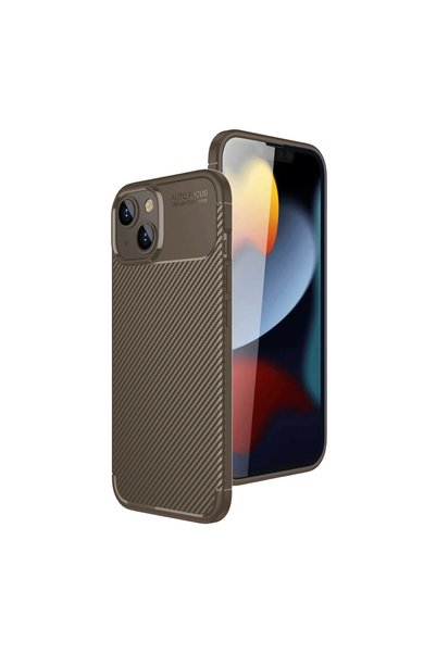 FMA Apple iphone 15 case auto focus carbon cover - brown