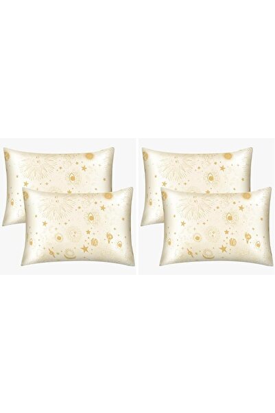 BEDELITE Satin Pillowcase with Zipper 2 Pack, White Pillow Cases Standard Siz...