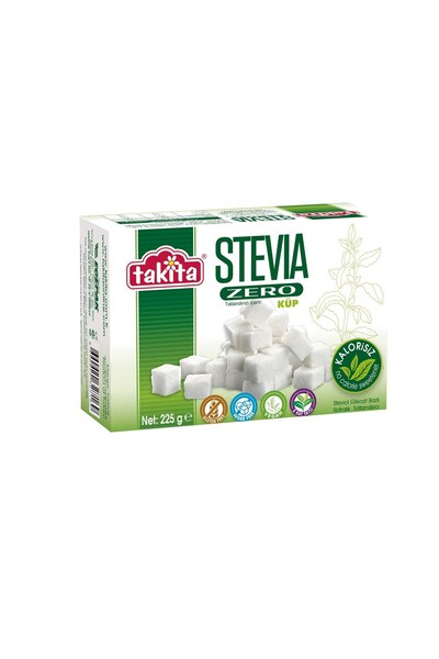 Takita Stevia Zero Küp Şeker 225G Doğal Tatlandırıcı 3'li Ekonomik Paket - 3 Adet