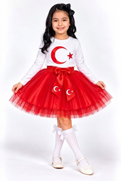 Trendmirend 29 EKİM VE 23 NİSAN AY YIKDIZ BAYRAKLI TİŞÖRT VE ETEK TAKIM