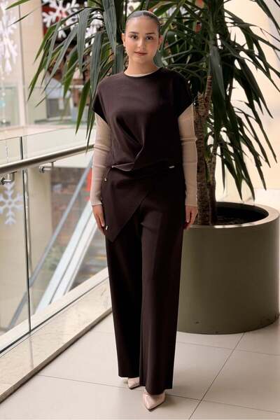 MISS DALIDA Missdalida Wide Leg Wide Leg Knitwear Trousers