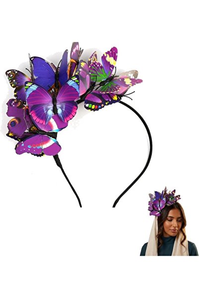 TERRIFI Butterfly Headband Fascinators for Women,Crazy Hair Day Accessories f...