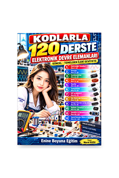 Enine Boyuna Eğitim KODLARLA 120 DERSTE ELEKTRONİK DEVRE ELEMANLARI