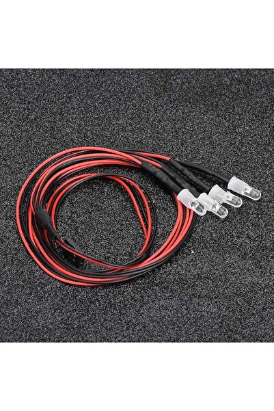 Topincn Rc Car Light Kit 5mm LEDs 5-11V 70cm Cable 4-Pack