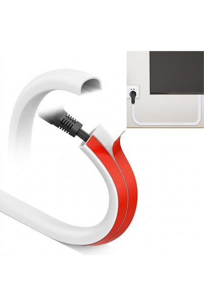 ToolHouse Wall Cord Hider Self-Adhesive Wire Cover Raceway Cable Management K...
