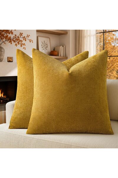 Generic a moment Pack of 2 Decorative Chenille Cushion Cover Throw Pillow Cov...