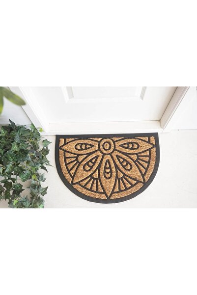 Generic Orchid Moulded Natural Doormat 40x60 cm, Half Round Door Mat Outdoor,...