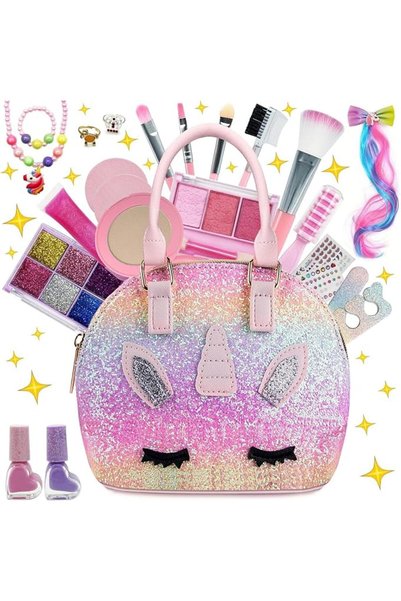 UANDME Kids Real Makeup Kit for Little Girls, Washable Makeup Sets Toys with ...