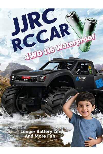 DEEFUP JJRC Waterproof Monster RC Trucks for Boys, 2.4G Amphibious Rc Car, 1:...