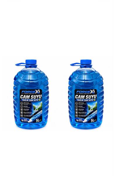 ForgeX Yazlık Cam Suyu 5 Litre (2 ADET ) KAMPANYALI – Sakız Kokulu Oto Cam Temizleme Sıvısı