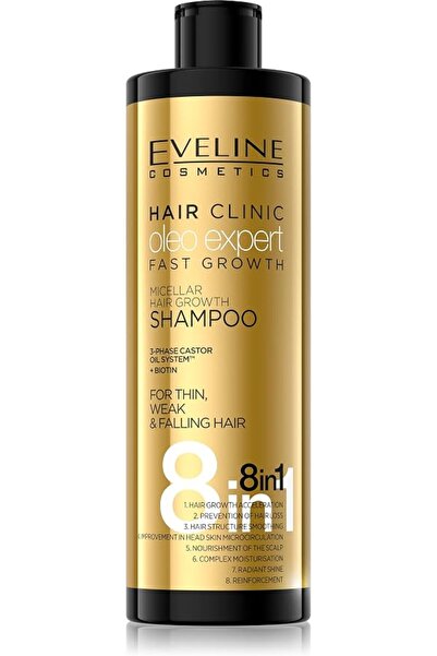 Eveline Cosmetics شامبو إيفلين أوليو إكسبرت للنمو السريع 8 في 1 سعة 400 مل
