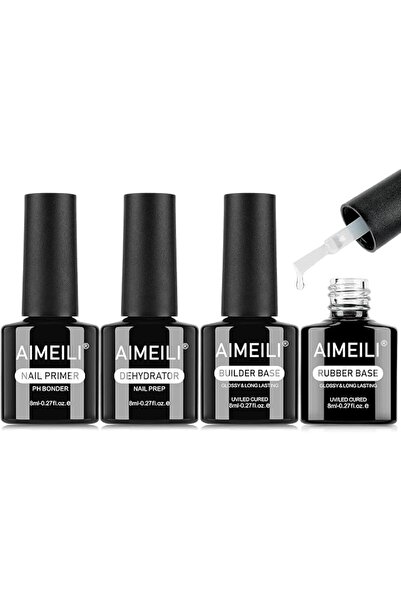AIMEILI برايمر للأظافر، مزيل الرطوبة، طبقة أساسية وطبقة علوية للأظافر، برايمر...