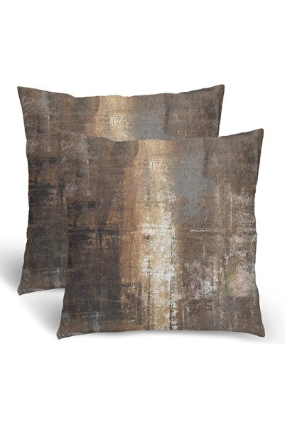 Generic Navy Blue Grey Throw Pillow Covers, Gray White Modern Abstract Art Pa...