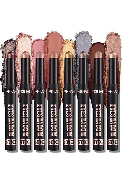 Yelajoy 8 Color Eyeshadow Stick Set, Muticolor Shiny Matte Cream, Waterproof,...