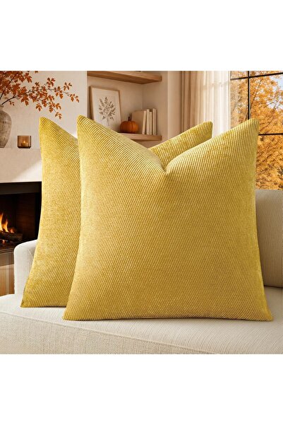 Generic a moment Pack of 2 Decorative Chenille Cushion Cover Throw Pillow Cov...