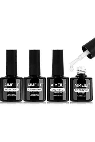 AIMEILI برايمر للأظافر، مزيل الرطوبة، طبقة أساسية وطبقة علوية للأظافر، برايمر...